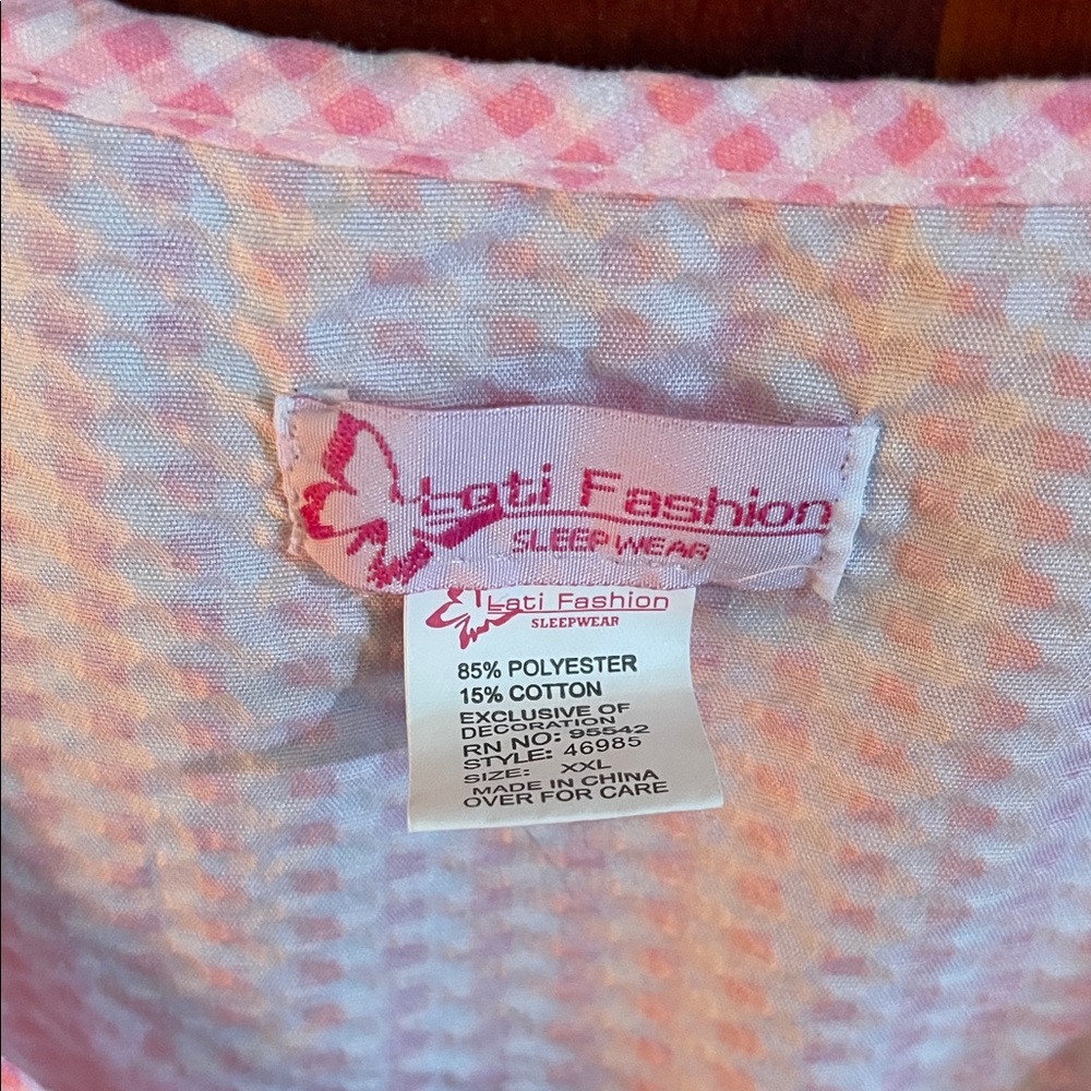 Checkered Sleepwear by Loti Fashion (4 included/different colors) size xxl